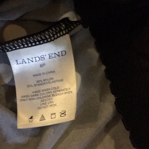 Lands End 6p black and white polka dots tankini - Picture 4 of 4